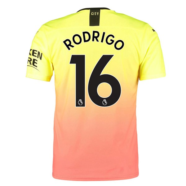 Camiseta Manchester City NO.16 Rodrigo 3ª 2019/20 Naranja